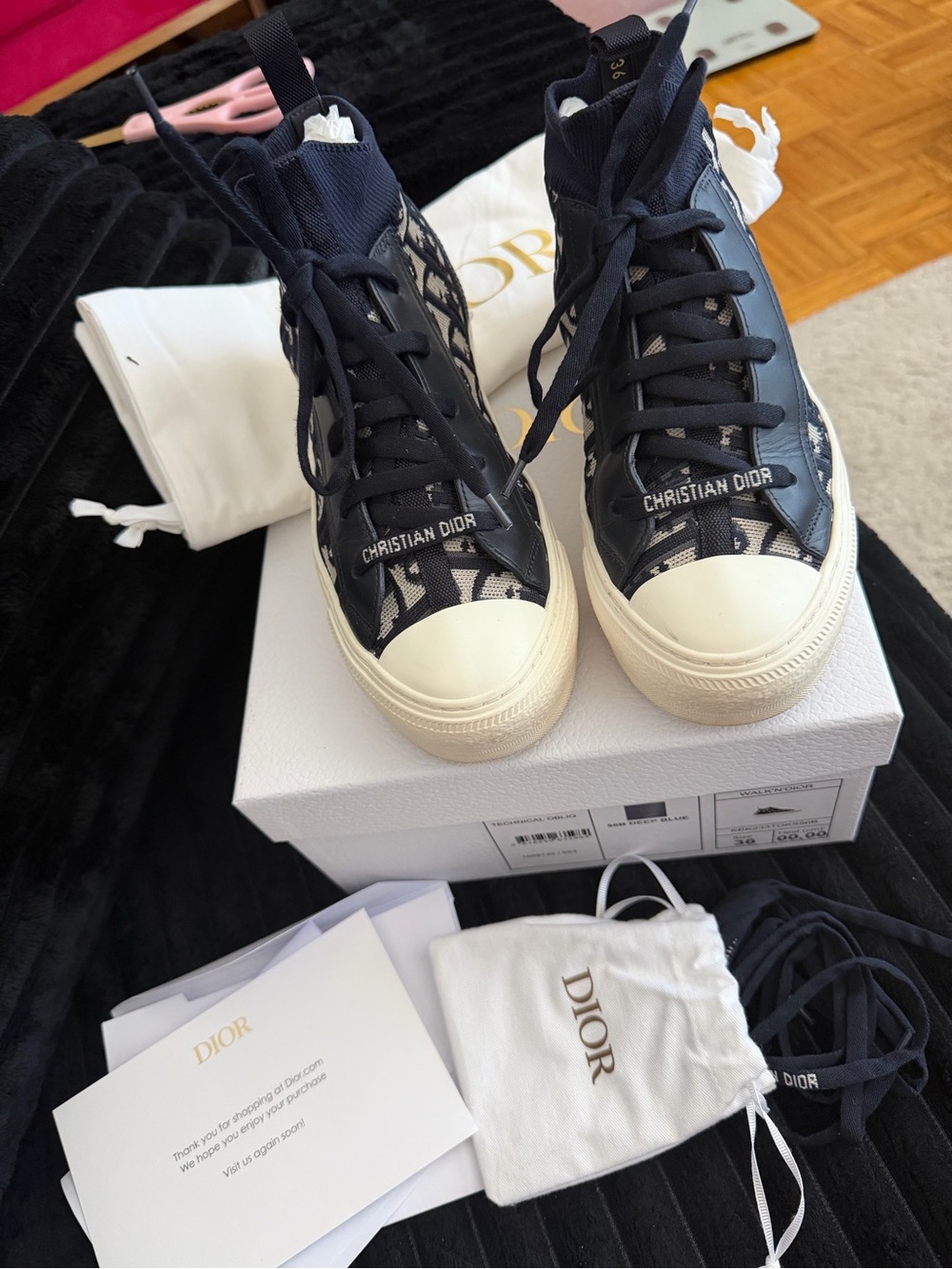 Christian Dior 
Walk'n' Dior high-top sneakers